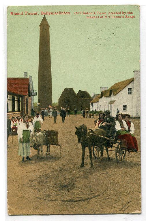 Round Tower Ballymaclinton M'Clinton's Town Soap Makers Ireland postcard