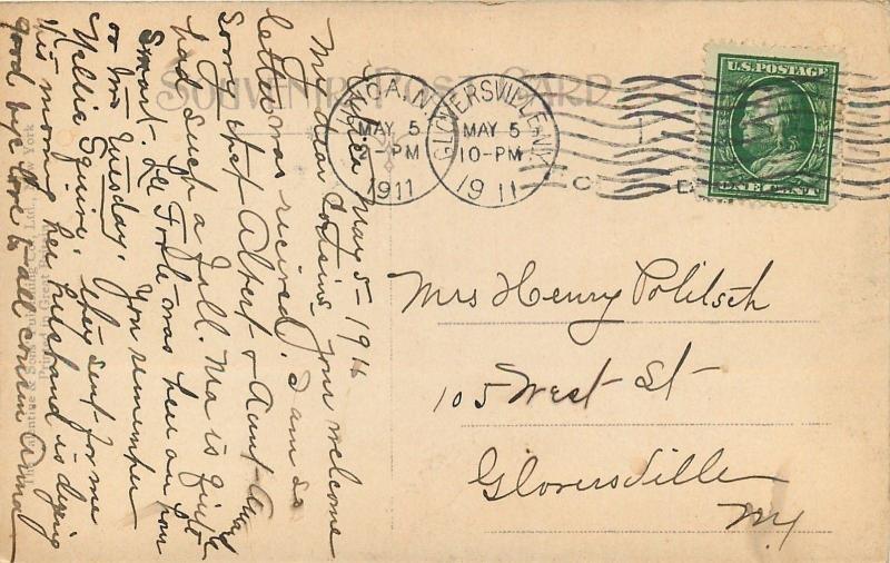 Utica New York~Foot Path Along Mohawk River~1911 Postcard