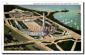 USA Postcard Old Soldiers Field and Field Museum at the lake forehead Chicago