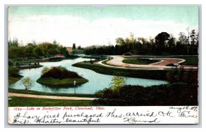 Lake in Rockefeller Park Cleveland Ohio OH 1907 UDB Postcard R13