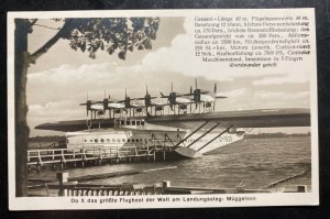 Mint Dornier DOX Real Picture Postcard Seaplane The Giant Landing Stage 1932