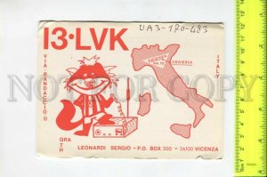 466980 1982 year Italy Vicenza radio QSL card to USSR