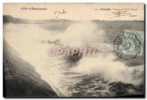 Old Postcard Parame wave near the dam