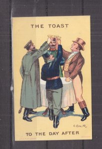 J. FRENKEL & Co., LONDON, TOYS, GAMES, THE TOAST TO THE DAY AFTER, c1920 ppc.