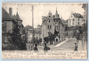 Tübingen Baden-Württemberg Germany Postcard Hirschauer and Biesinger Street 1904