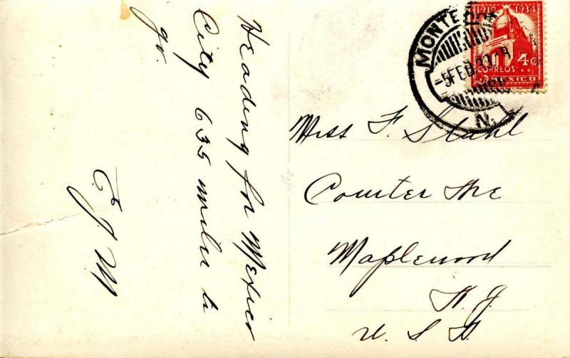 Mexico - Monterrey. Plaza Zaragoza Kiosk    *RPPC  Colorized