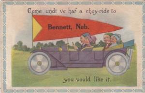Pennant Series Come Undt Ve Haf A Choy Ride To Bennett Nebraska 1914