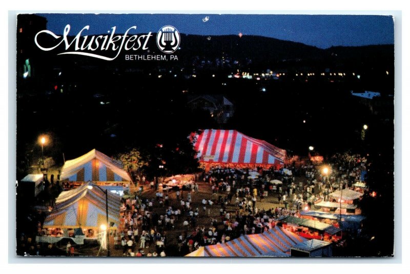 Postcard Musikfest, Bethlehem PA chrome 1996 *edge wear* N20