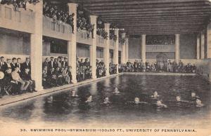 Philadelphia Pennsylvania University Pool Interior Antique Postcard K61156