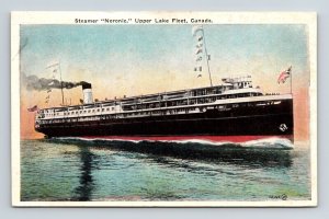 Canada Upper Lake Fleet Steamer Noronic Tour Ship Scenic WB Postcard 