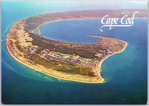 1991 Aerial View Tip Cape Cod Massachusetts MA Crescent Island Posted Postcard