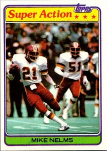 1981 Topps Football Card Mike Nelms Washington Redskins sk60437