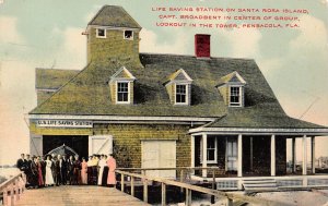 Pensacola Florida Life Saving Station, Santa Rosa Island, Vintage PC U11657