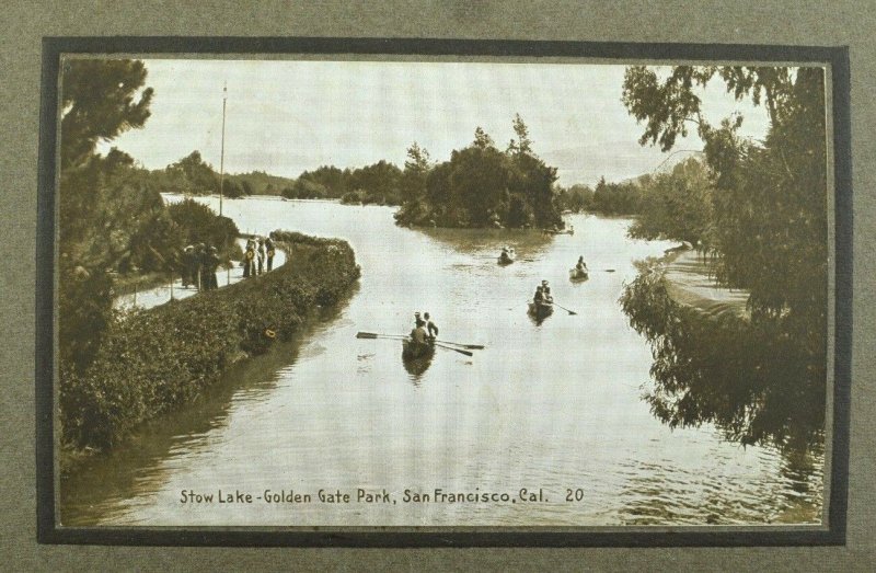 C.1910 Stow Lake, Golden Gate Park, San Francisco, Cal. Vintage Postcard P103