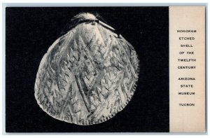 1952 Hohokam Etched Shell Covered Wax Arizona State Museum Tucson Postcard