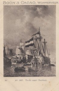 Cornelis De Witt Chattam in 1667 Dutch Ship Battle Cacao Trade Card