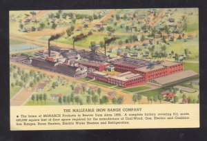 BEAVER DAM WISCONSIN THE MALLEABLE IRON RANGE COMPANY ADVERTISING POSTCARD