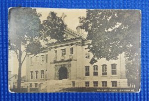 Vintage c1900 Wallace Parochial School Lewiston Maine ME No.1314 Postcard