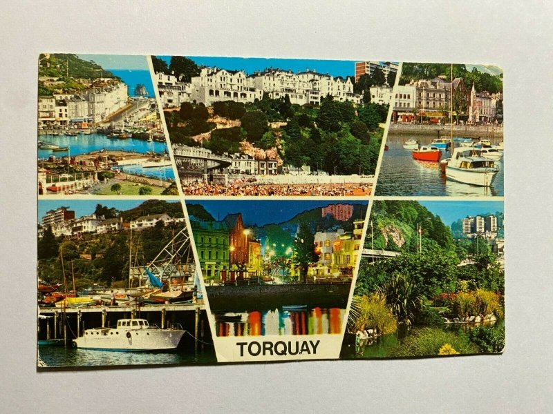 UNUSED VINTAGE MULTI VIEW POSTCARD - TORQUAY   (KK708)