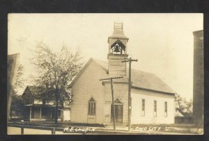 RPPC OHIO CITY OHIO METHDIST EPISCOPAL CHURCH VINTAGE REAL PHOTO POSTCARD