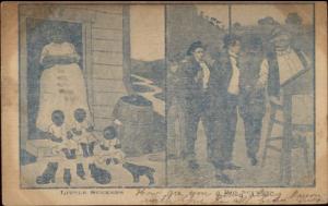 Black Americana Little Suckers & Big Suckers c1910 Comic Postcard