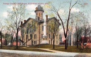 Court House Stevens Point Wisconsin 1910c postcard