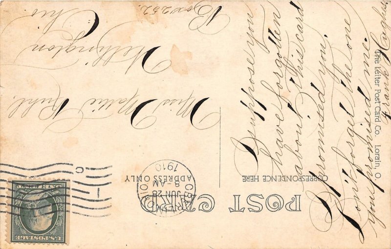 F67/ Oberlin Ohio RPPC Postcard 1910 Leiter Interior Carnegie Library