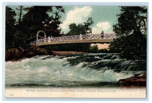 c1910 Bridge Between 2nd and 3rd Sister Islands Niagara Falls Canada Postcard