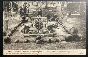 Mint France Picture Postcard Grave Of Lieutenant Aviator Mendes Shot By Germans