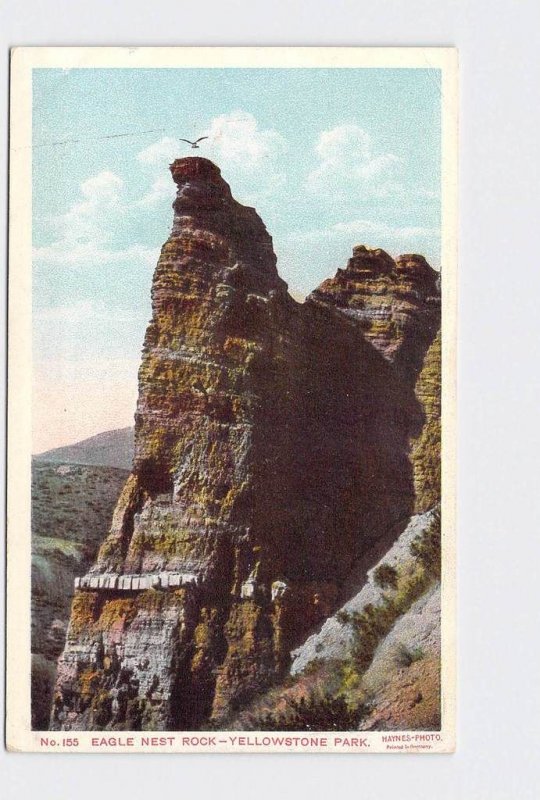 ANTIQUE POSTCARD NATIONAL STATE PARK YELLOWSTONE EAGLE NEST ROCK #2