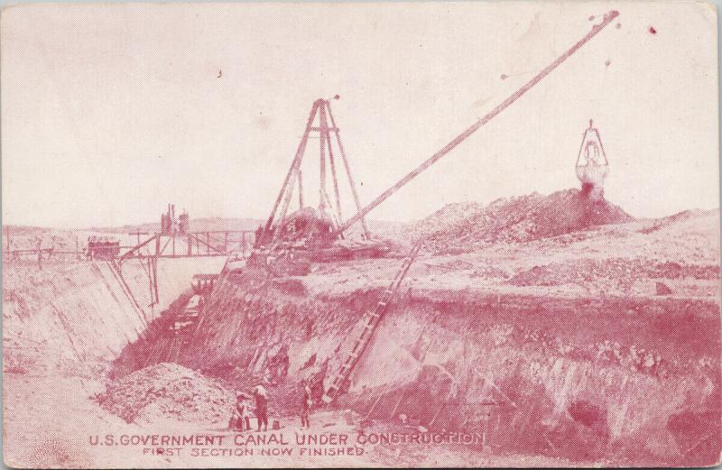 US Govt Canal Under Construction Commercial Agency Klamath Falls OR Postcard E62