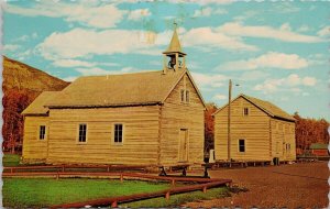 Dunvegan Church Old Fort btwn Peace River Grande Prairie AB Postcard H40 *as is