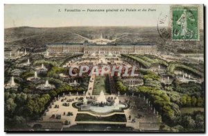 Versailles Old Postcard Panorama general of the palace and park