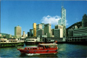 C1980s Star Ferry Hong Kong Vintage Postcard Red Boat