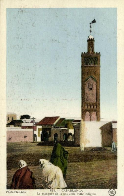 morocco, CASABLANCA, Mosque of the New Native Village, Islam (1920s)