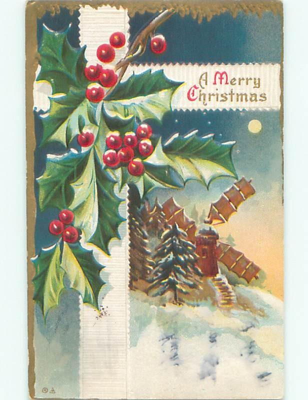 Divided-Back CHRISTMAS SCENE Great Postcard W9484