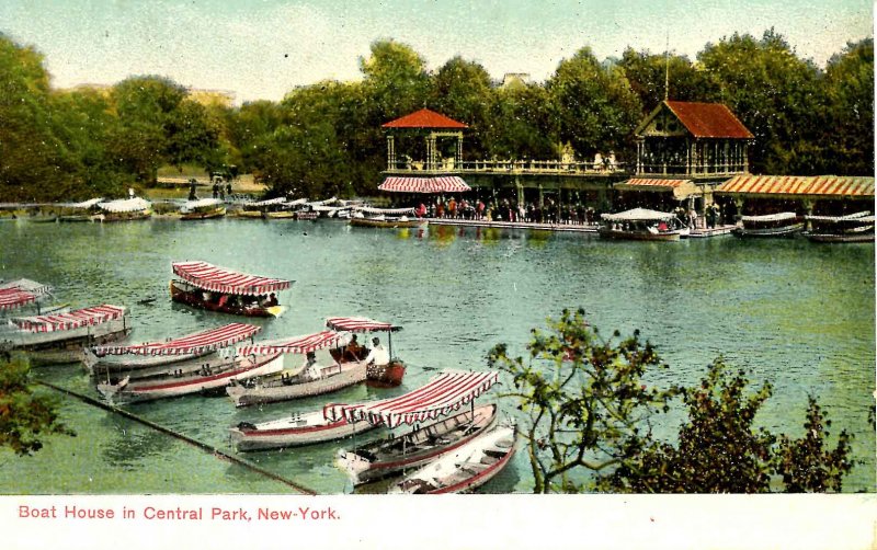 NY - New York City. Central Park, Lake and Boat House