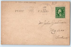 Couple Airship Why Papa Went Up In The Air Action IN DPO (1854-1963) Postcard