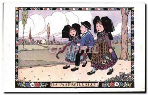 Old Postcard Fantasy Illustrator Waltz Hansi La Marseillaise Children Alsace