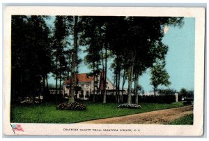 Saratoga Springs New York Postcard Chauncey Olcott Villa Exterior Building 1907