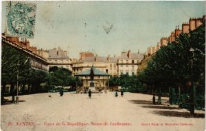 CPA NANTES - Cours de la Republique Statue de Cambronne (587295)