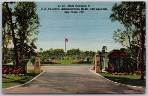 Vtg Bay Pines Florida Entrance US Veterans Administration Home Grounds Postcard