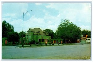 1955 The Antlers Motel Modern Ranch Motel Roadside Vernal Utah UT Trees Postcard