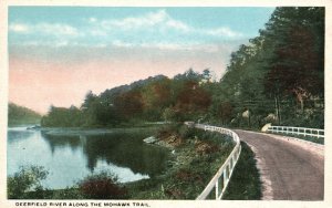 Vintage Postcard Deerfield River Along Mohawk Trail Through The Berkshire Hills