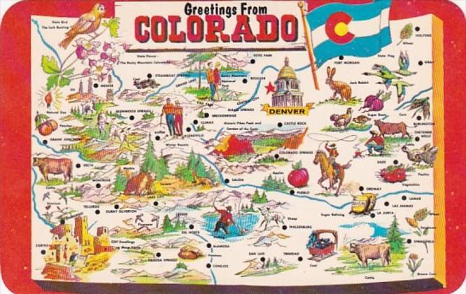 Greetings From Colorado With Map