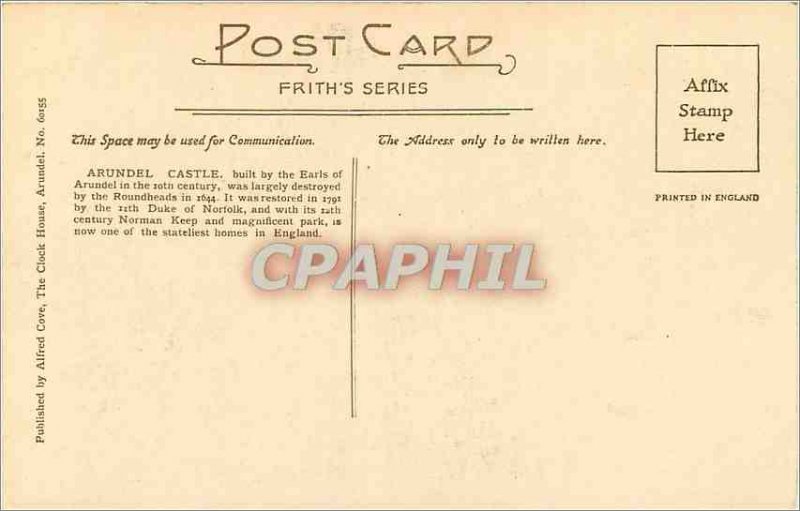 Old Postcard Arundel Castle