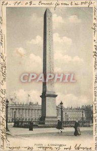 Postcard Old Paris the Obelisk