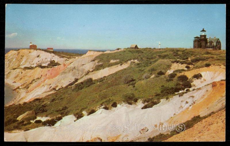 Martha's Vineyard Island - Gay Head cliffs and lighthouse