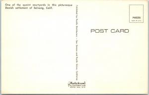 2 SOLVANG, CA Postcards  CARLSBERG BEER WAGON      c1960s