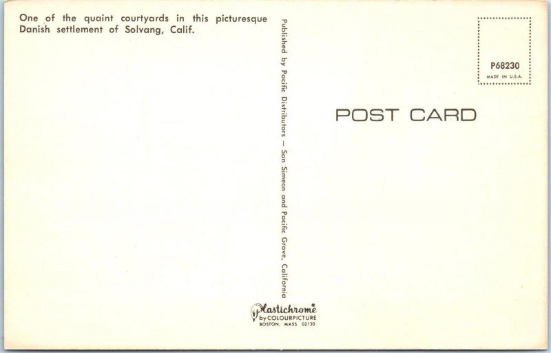 2 SOLVANG, CA Postcards  CARLSBERG BEER WAGON      c1960s